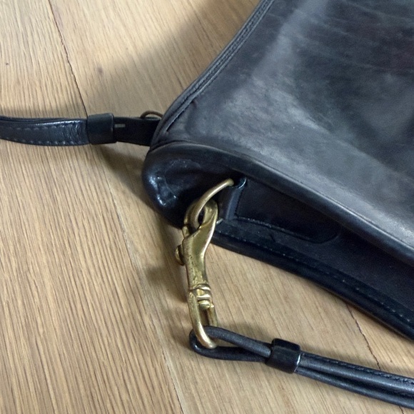 Vintage Made in NY Black Leather Coach Bag - Picture 7 of 7